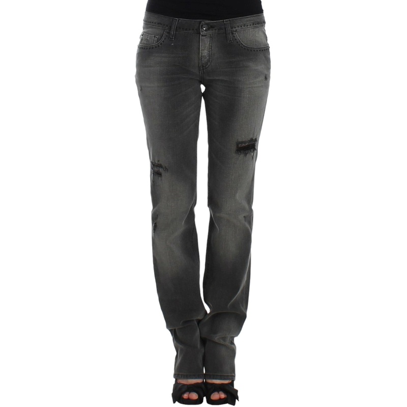 Grey Straight Leg Jeans