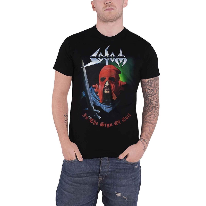 Sodom T Shirt In The Sign Of Evil Album Cover Band Logo new Official Mens Black